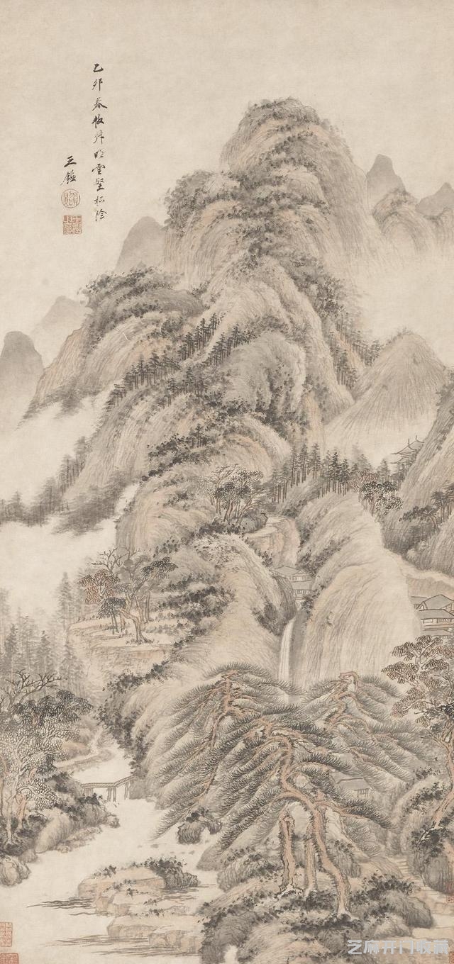 「国画精赏」清 · 王鉴晚年代表作《云壑松荫图》轴