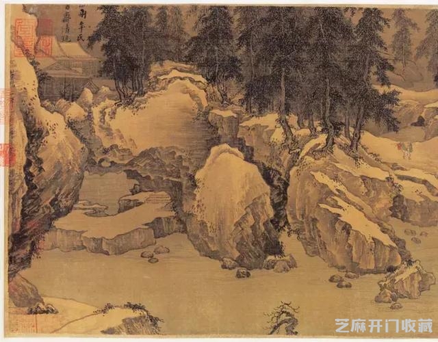 宋 高克明 《溪山瑞雪图》全卷欣赏