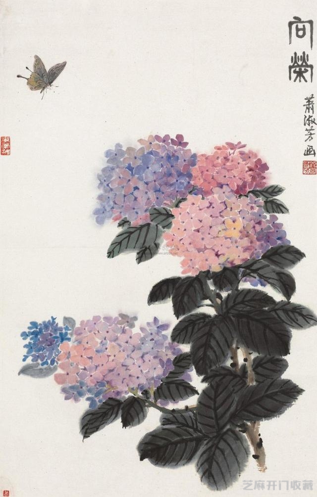 当代著名的花卉画家萧淑芳作品欣赏