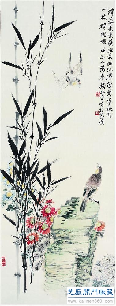 钱松喦花鸟作品欣赏