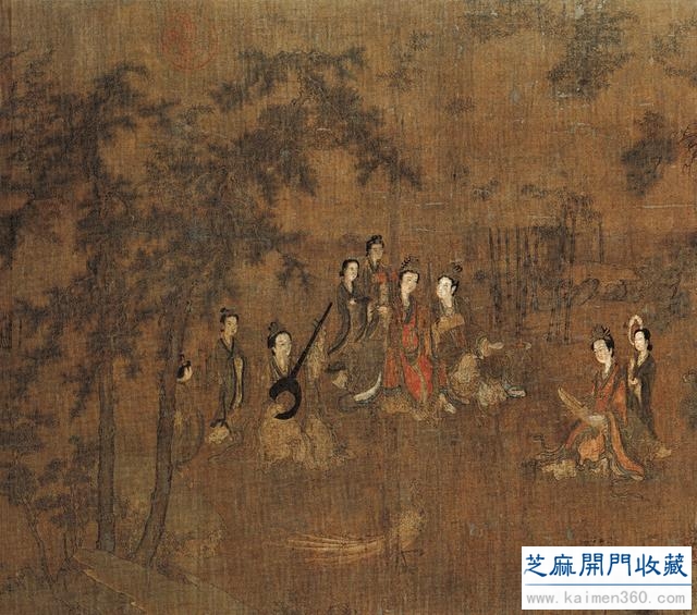 五代罕见的阮郜人物画《阆苑女仙图》