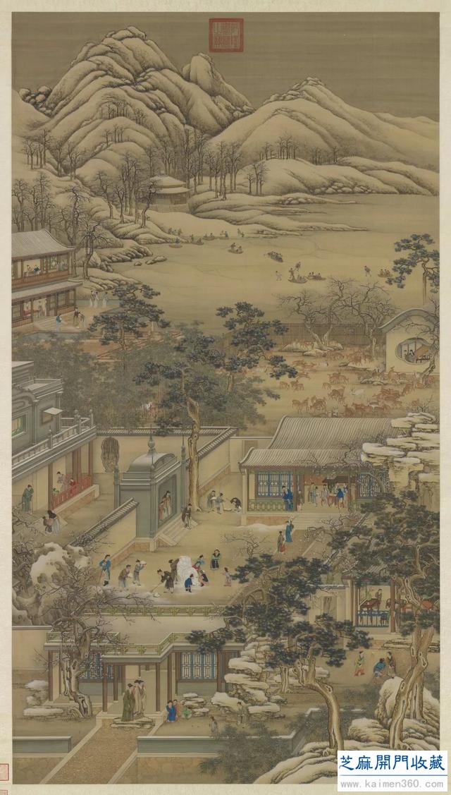 台北故宫博物院藏 ></div>>> 清院画《十二月令图》