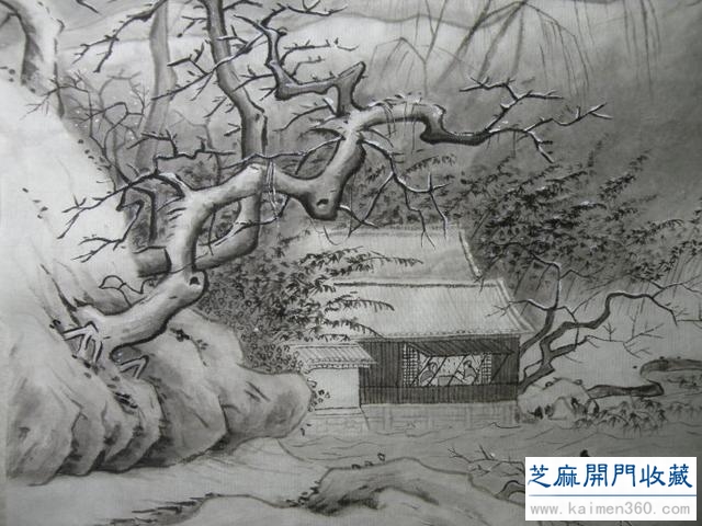 夏圭的画渔笛清幽淋漓苍劲墨气袭人，画面取舍一流！