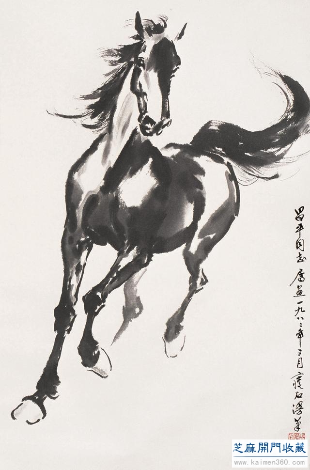 尹瘦石画马作品欣赏
