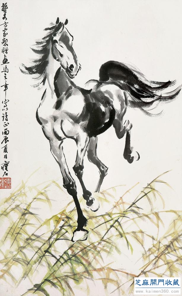 尹瘦石画马作品欣赏
