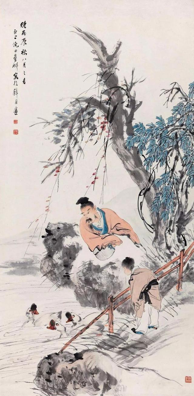 晚清画家｜倪田花鸟、人物、山水画合辑（130幅）