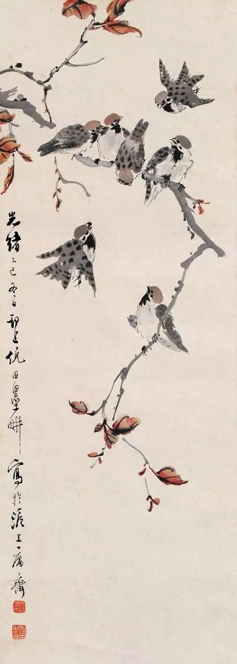 晚清画家｜倪田花鸟、人物、山水画合辑（130幅）