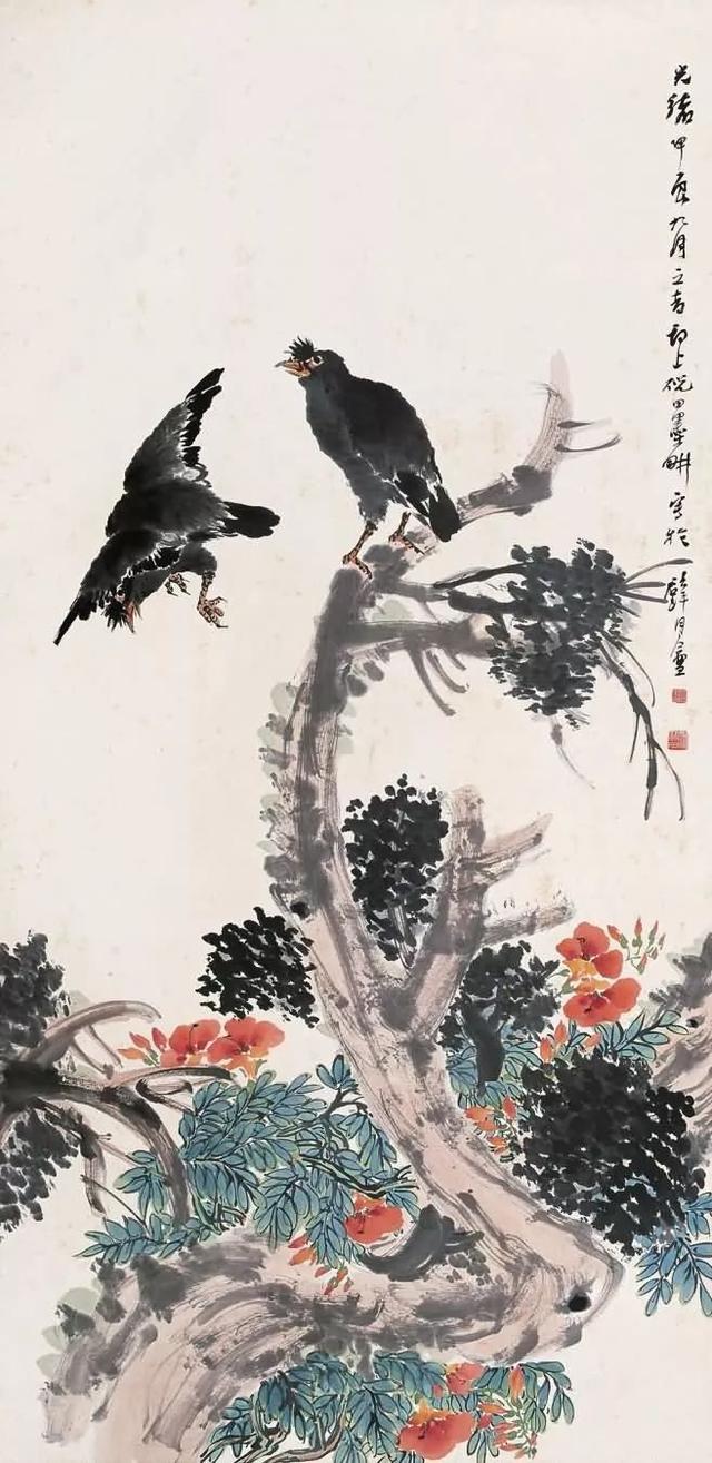 晚清画家｜倪田花鸟、人物、山水画合辑（130幅）