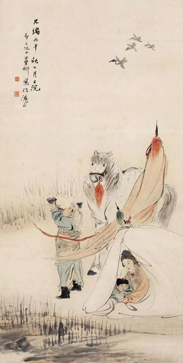 晚清画家｜倪田花鸟、人物、山水画合辑（130幅）