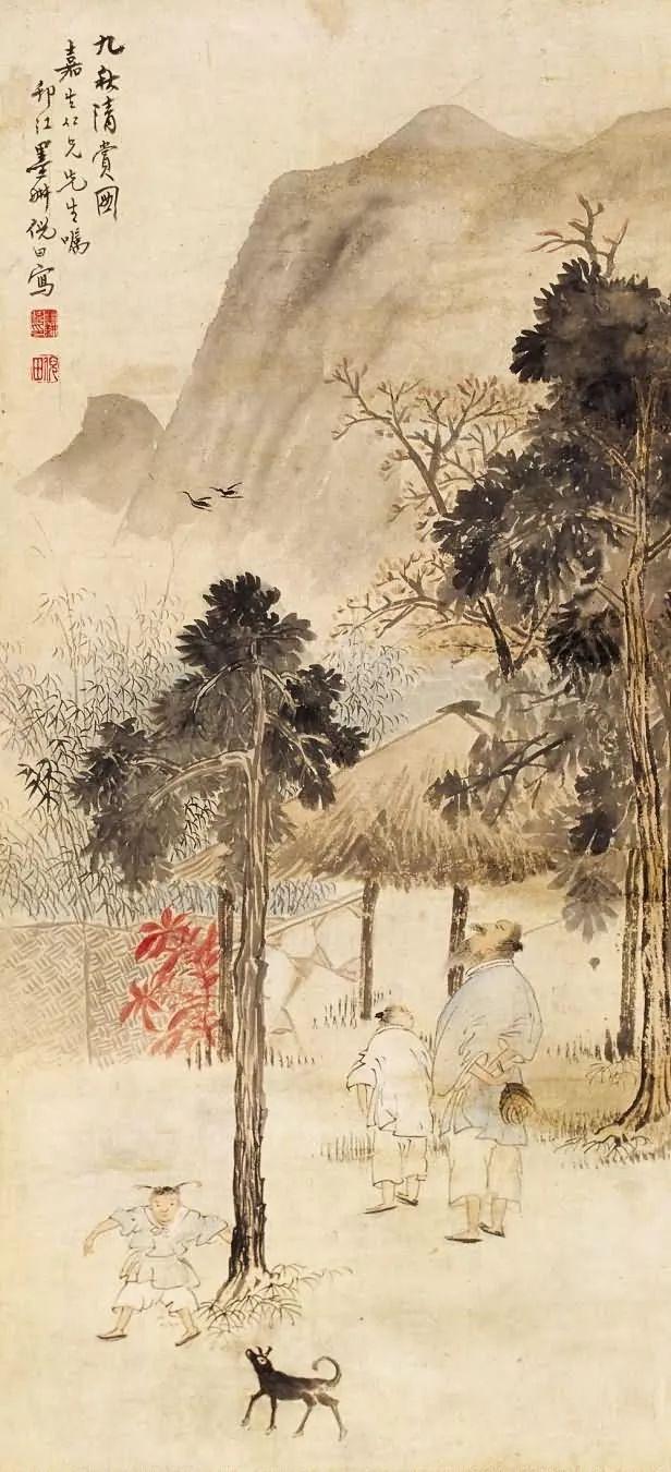 晚清画家｜倪田花鸟、人物、山水画合辑（130幅）