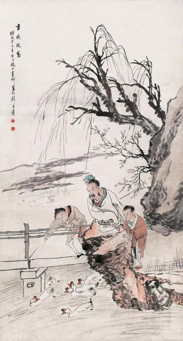 晚清画家｜倪田花鸟、人物、山水画合辑（130幅）