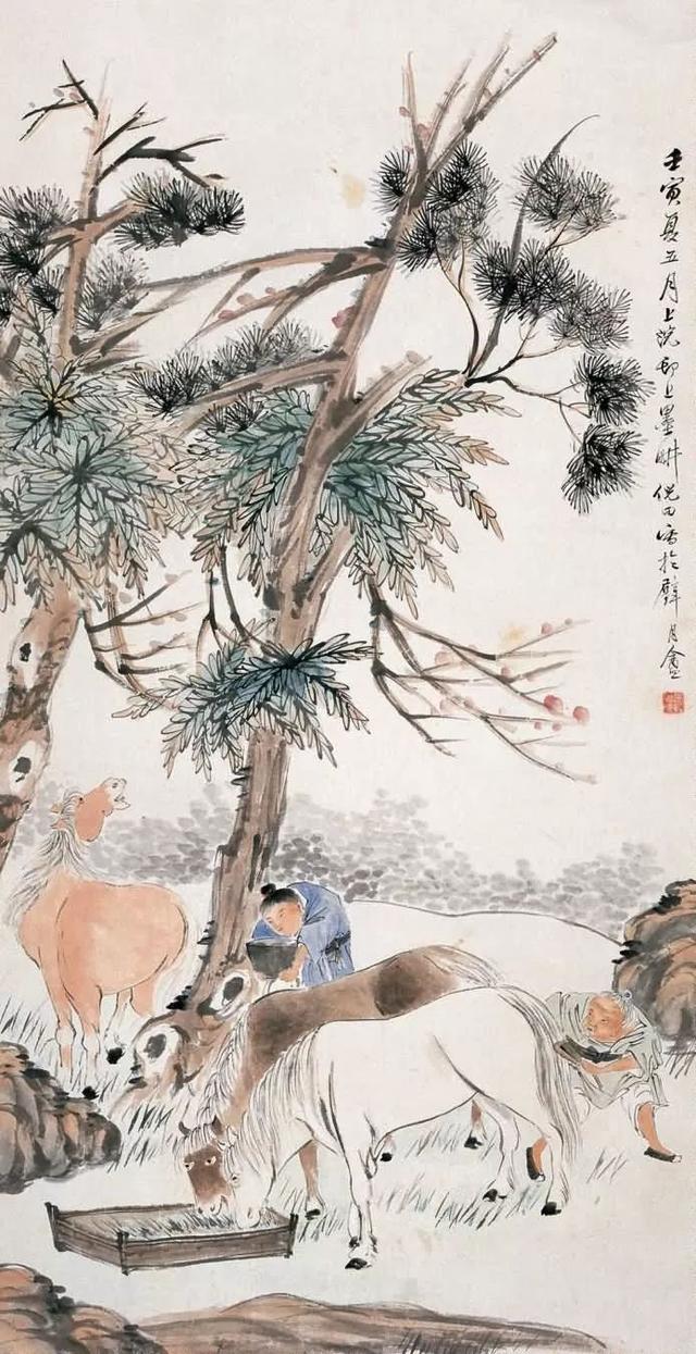 晚清画家｜倪田花鸟、人物、山水画合辑（130幅）