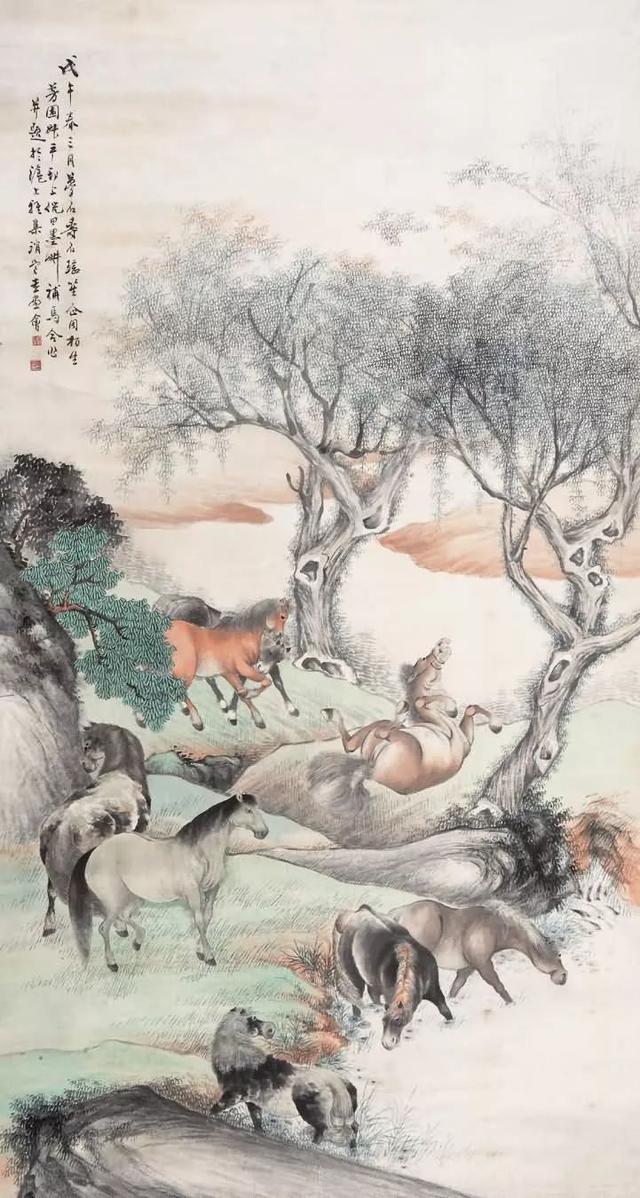 晚清画家｜倪田花鸟、人物、山水画合辑（130幅）