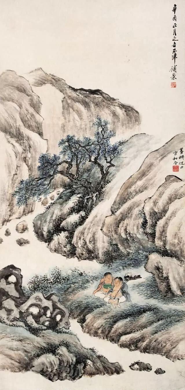 晚清画家｜倪田花鸟、人物、山水画合辑（130幅）