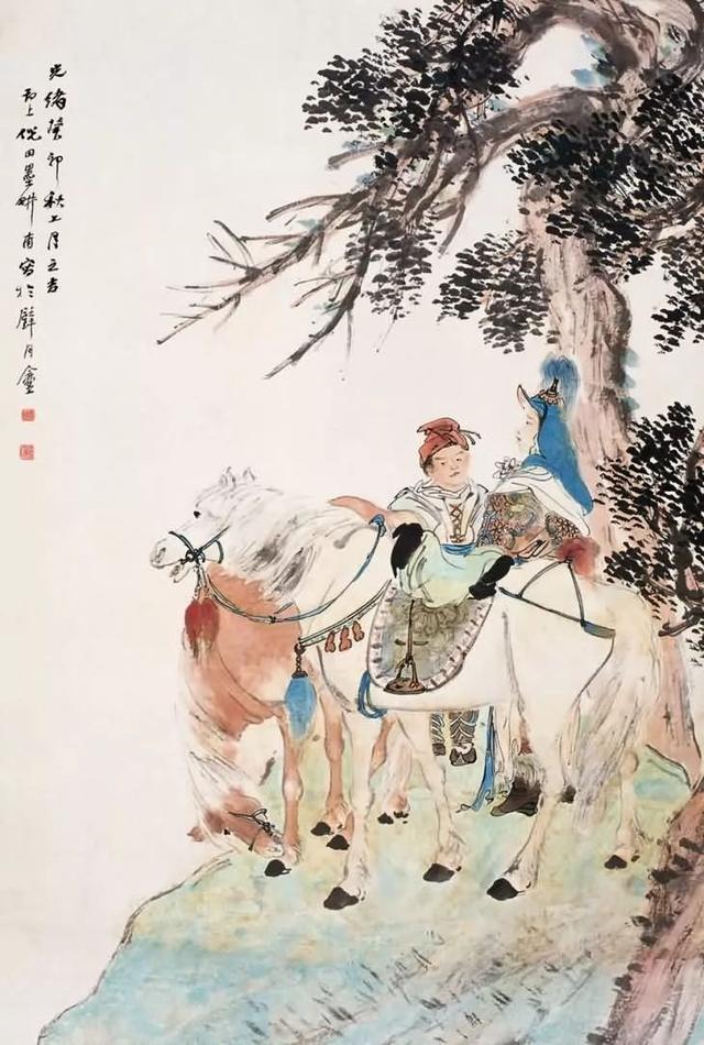 晚清画家｜倪田花鸟、人物、山水画合辑（130幅）