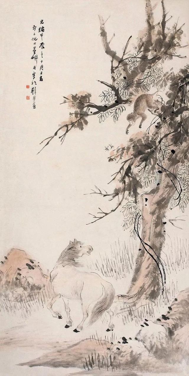 晚清画家｜倪田花鸟、人物、山水画合辑（130幅）