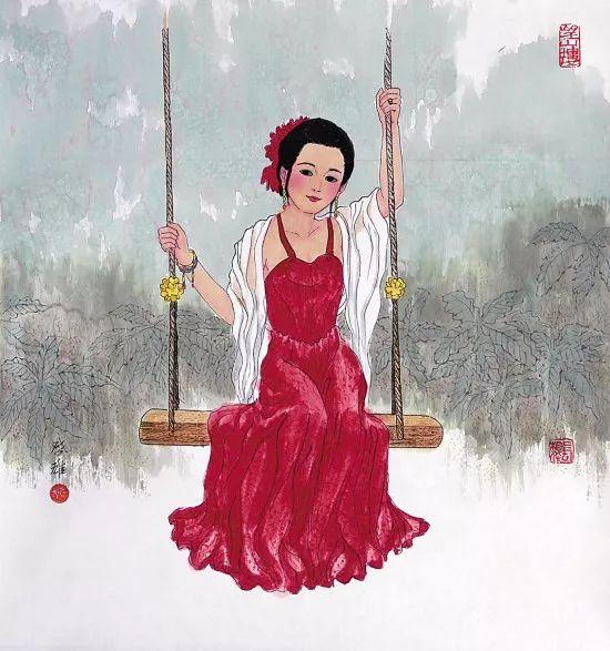 徐启雄｜现代工笔美人画的开拓者（80幅）