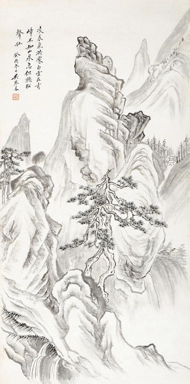 励志楷模，自学成才，功力深厚的画家吴琴木山川作品欣赏