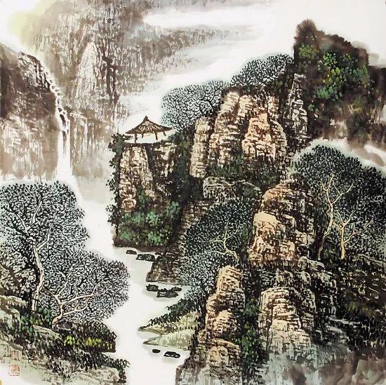 烟云与山川｜杜中良工笔山水画赏析（85幅）