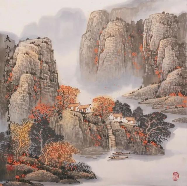 烟云与山川｜杜中良工笔山水画赏析（85幅）