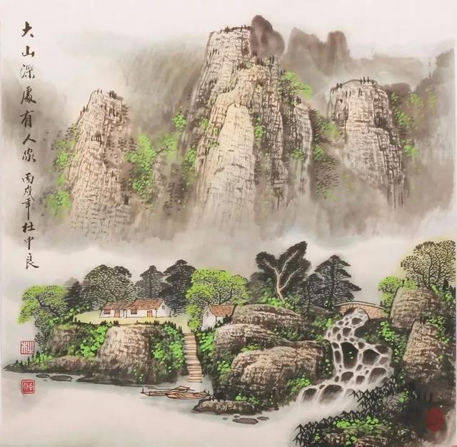 烟云与山川｜杜中良工笔山水画赏析（85幅）