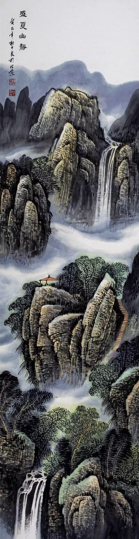 烟云与山川｜杜中良工笔山水画赏析（85幅）