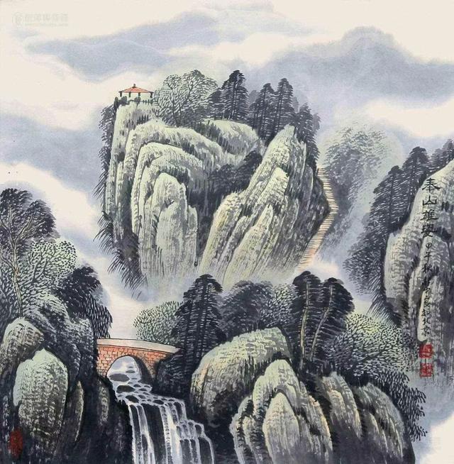 烟云与山川｜杜中良工笔山水画赏析（85幅）