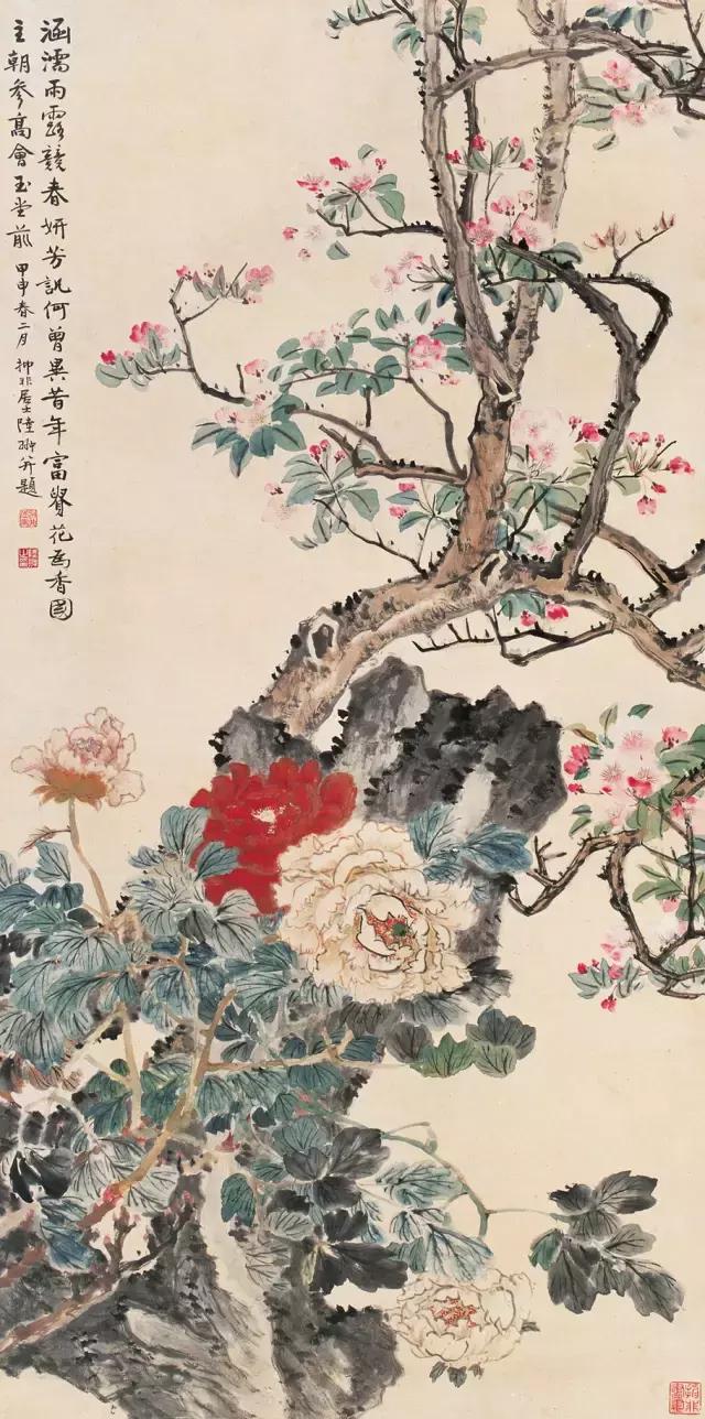 花鸟圣手陆抑非的牡丹图