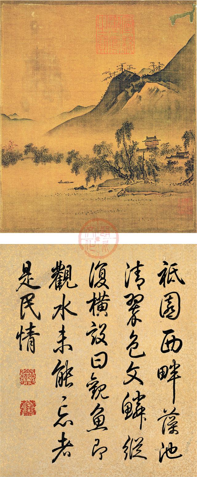 书画｜宋 叶肖严《西湖十景》图赏析「附：乾隆御笔西湖十景诗」