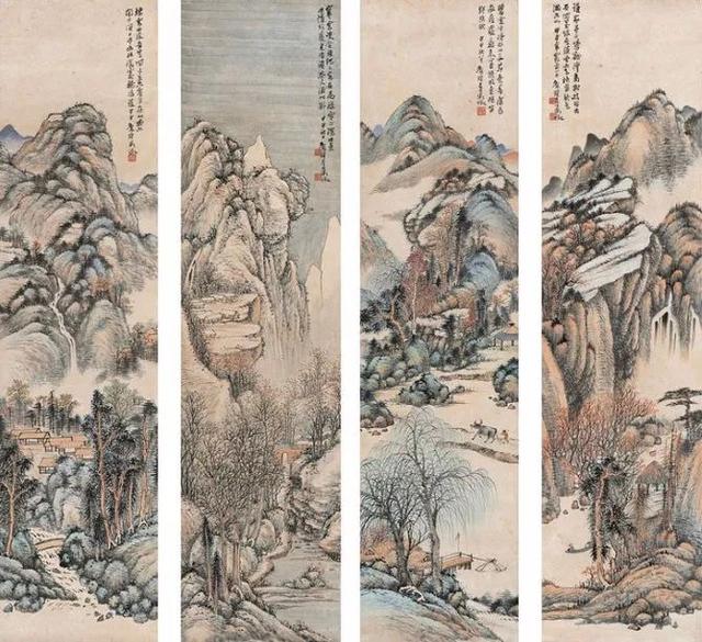 海派巨擘｜吴待秋山水、花鸟、人物作品合辑（135幅）