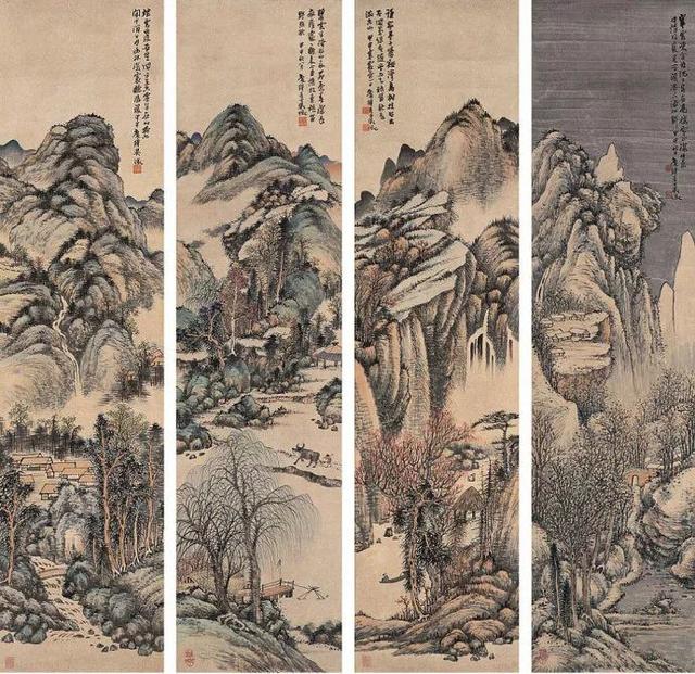 海派巨擘｜吴待秋山水、花鸟、人物作品合辑（135幅）