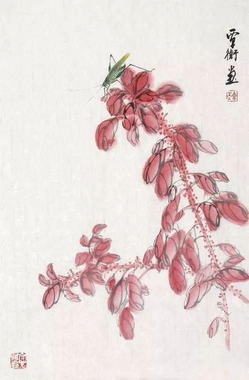 简约生动｜覃卫水墨花鸟与草虫画赏析（90幅）