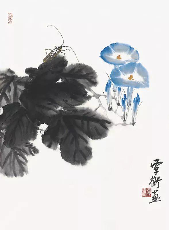 简约生动｜覃卫水墨花鸟与草虫画赏析（90幅）