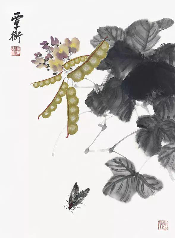 简约生动｜覃卫水墨花鸟与草虫画赏析（90幅）