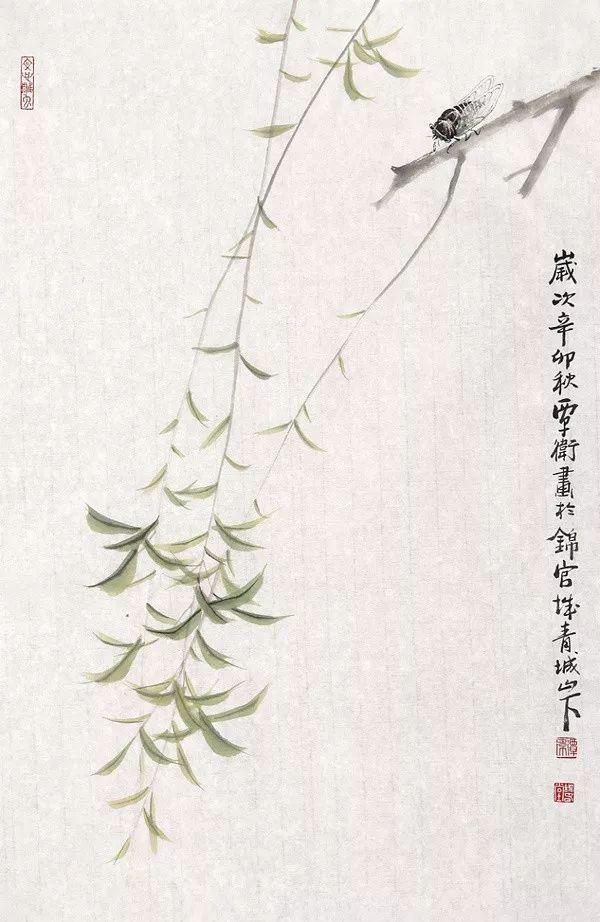 简约生动｜覃卫水墨花鸟与草虫画赏析（90幅）